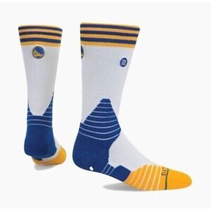 STANCE Basketball Fusion Golden State Warriors Official NBA Crew Socks Men's L